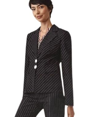 Carlisle Black Pinstripe Blazer Jacket - NWT